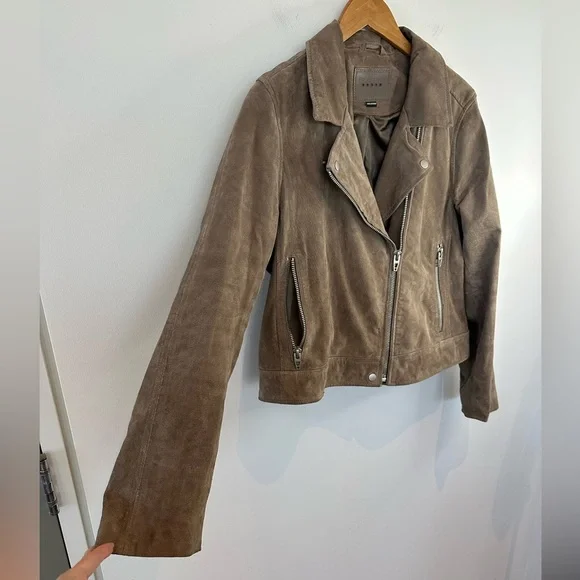 Blank NYC Brown Suede Moto Jacket - Picture 7 of 15